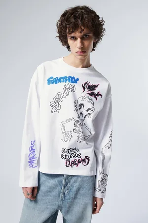 Weekday Kastiges Langarmshirt mit Grafikprint