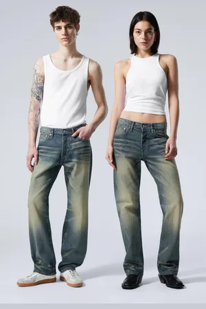 Weekday Orbit Mid Waist Regular Straight Leg Jeans