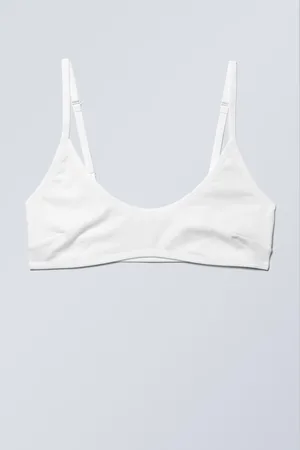 Weekday Baumwoll-Bustier Inez mit tiefem Ausschnitt