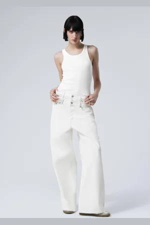 Weekday Dual High Waisted Loose Wide Leg Jeans