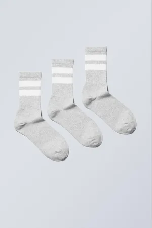 Weekday Gestreifte Sportsocken 3er-Pack