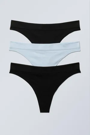 Weekday 3er-Pack Nahtlose Tangas Cat Soft mit hoher Taille