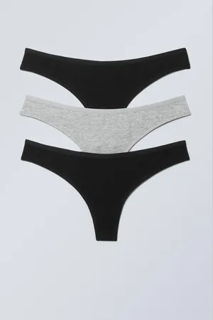 Weekday 3er-Pack Tangas aus weicher Baumwolle