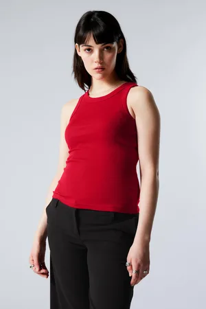 Weekday Tailliertes geripptes Tanktop