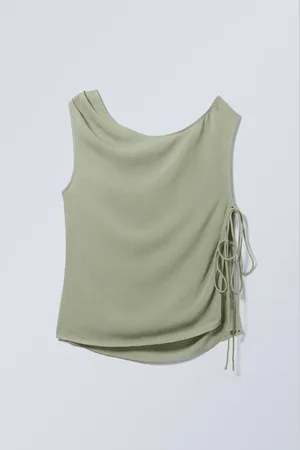 Weekday Drapiertes Off-Shoulder-Top mit Bändern