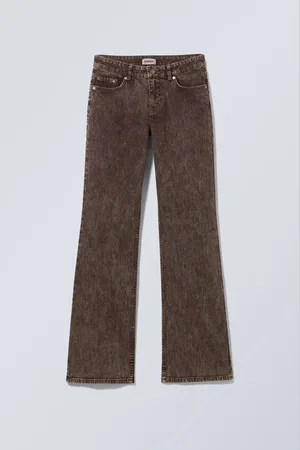 Weekday Baumwoll-Hose mit Bootcut und niedriger Taille
