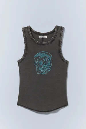 Cheap Monday Enges Mini-Tanktop mit Strass