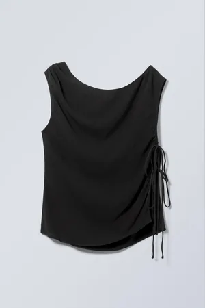 Weekday Drapiertes Off-Shoulder-Top mit Bändern
