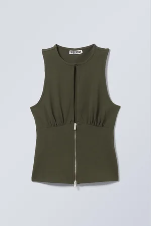Weekday Schmal geschnittenes, ärmelloses Zip-Top