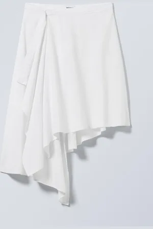 Weekday Asymmetrischer Wickelrock aus Leinenmix