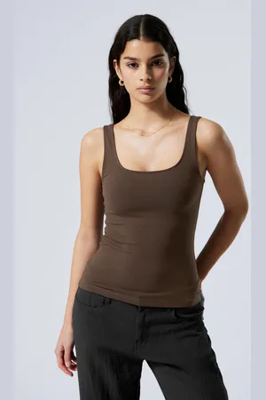Weekday Figurbetontes Tanktop mit eckigem Ausschnitt