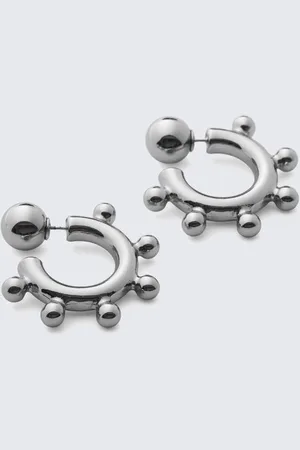 Weekday Hoop-Ohrringe mit Piercing-Perlen