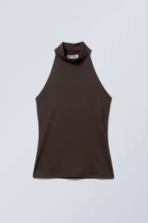 Weekday Ärmelloses Turtleneck-Top mit schmaler Passform