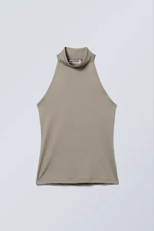 Weekday Ärmelloses Turtleneck-Top mit schmaler Passform
