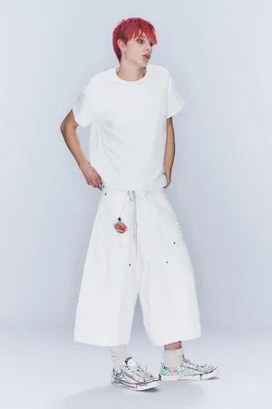 Cheap Monday CM x LB Dunno White Unisex Carpenter Jorts