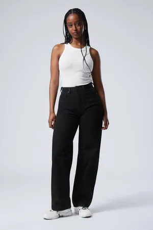 Weekday Halo Curve High Waisted Regular Wide Leg Jeans