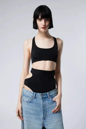 Weekday Nylon-Bodysuit mit Cut-outs
