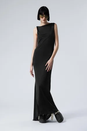 Weekday Ärmelloses, drapiertes Maxikleid