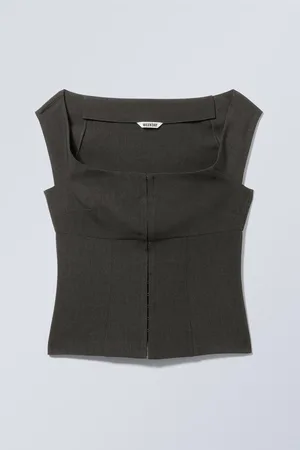 Weekday Ärmelloses Top mit weitem Ausschnitt
