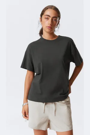 Weekday Relaxtes Boxy-T-Shirt aus Baumwolle