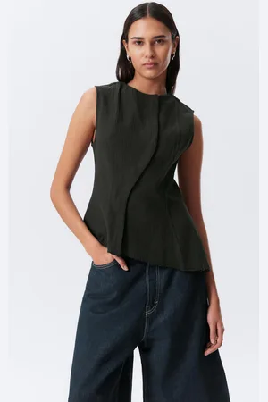 Weekday Ärmelloses asymmetrisches Schößchen-Top
