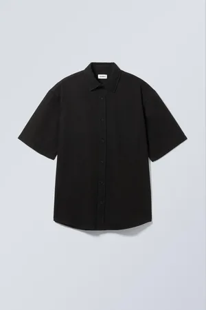 Weekday Locker sitzendes Kurzarm-Jeanshemd