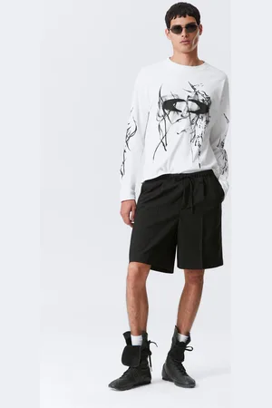 Weekday Weite Twill-Anzugshorts mit Kordelzug