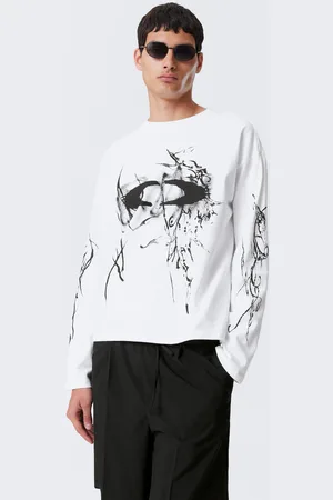 Weekday Kastiges Langarmshirt mit Grafikprint