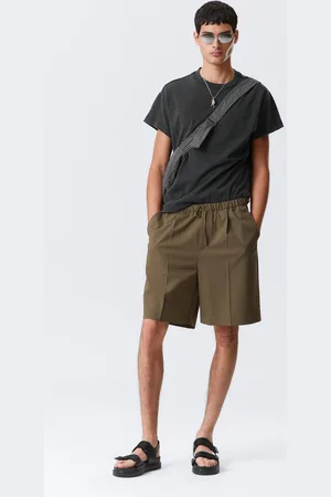 Weekday Weite Twill-Anzugshorts mit Kordelzug