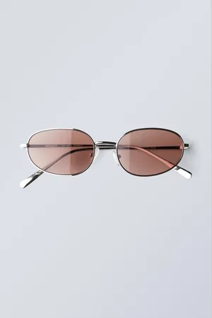 Weekday Minimalistische ovale Unisex-Sonnenbrille