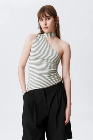 Weekday Lyocell One-Shoulder-Top zum Binden