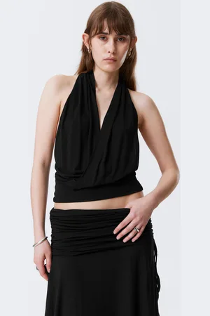 Weekday Drapiertes Neckholder-Oberteil aus Jersey