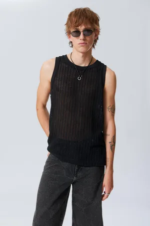 Weekday Locker sitzendes Rippstrick-Tanktop