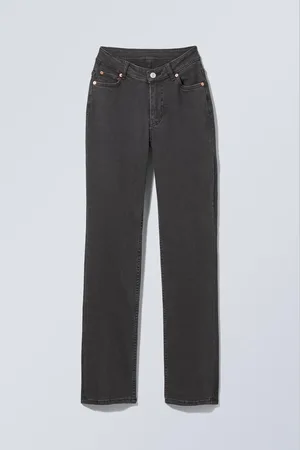 Weekday Twig Curve Mid Waist Slim Straight Leg Jeans