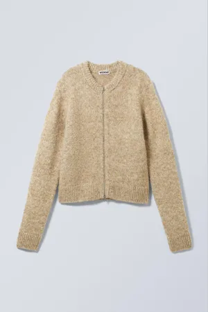 Weekday Gestrickter Zip-Cardigan mit schmaler Passform