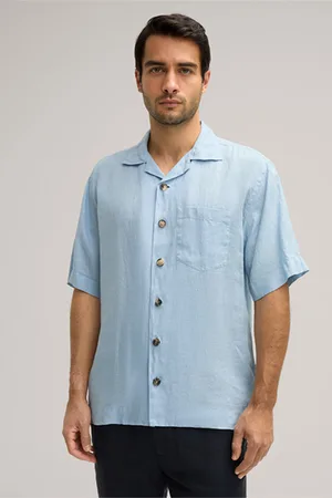 Windsor Leinen-Kurzarm-Overshirt Olbia