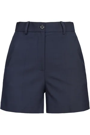 Pinko Calma Bleached Denim Butterfly Shorts in Blue