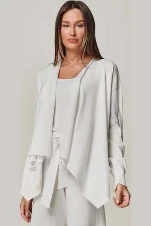 YOU LOOK PERFECT CARDIGAN BELLA - edler Wickelcardigan mit Wasserfall-Ausschnitt