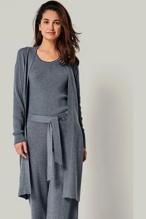 YOU LOOK PERFECT CARDIGAN BLOSSOM - Langer Merino Cardigan mit Taschen