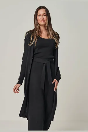 YOU LOOK PERFECT CARDIGAN BLOSSOM - Langer Merino Cardigan mit Taschen