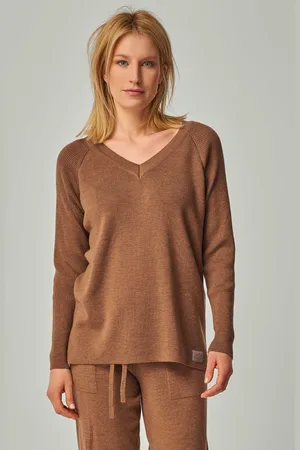YOU LOOK PERFECT PULLOVER DORINA - Merino Pullover mit V-Ausschnitt