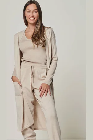 YOU LOOK PERFECT CARDIGAN BLOSSOM - Langer Merino Cardigan mit Taschen